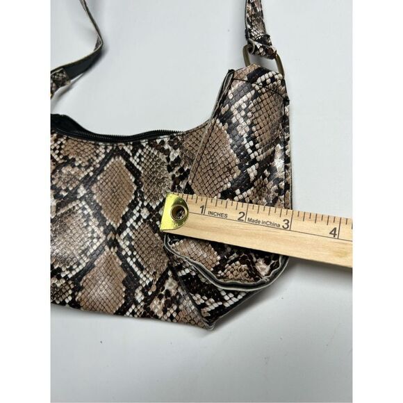 HOBO BAG WITH PYTHON EFFECT AND ZIPPER in Faux Leather - Picture 9 of 10